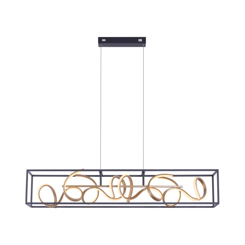 Paul Neuhaus Zwart gouden hanglampSelina - 2416-18