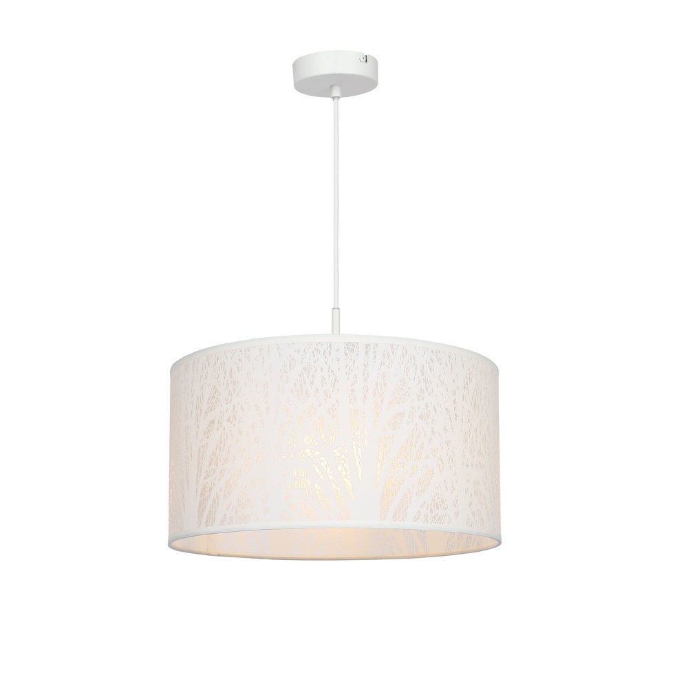 Globo Witte hanglamp Pinni Ø 38cm zwart - 15387H