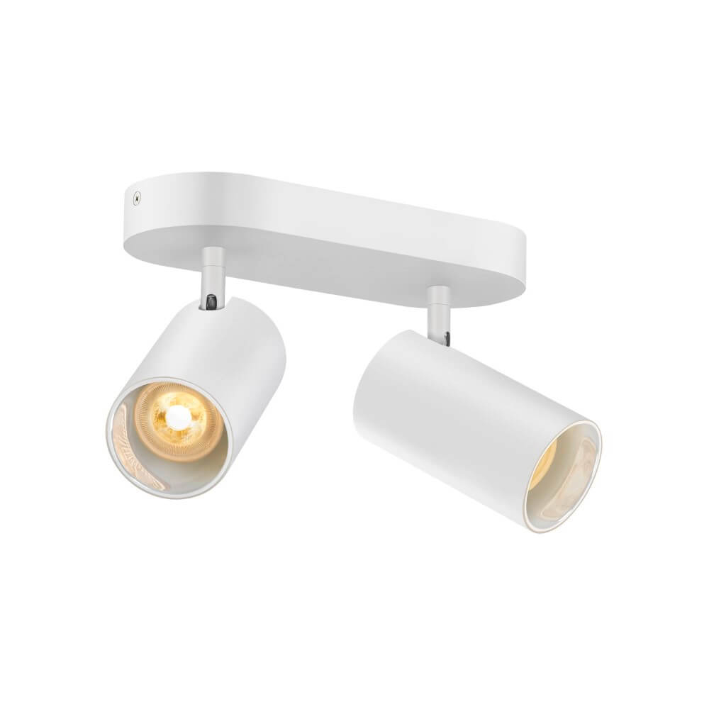SLV 2-lichts opbouwspot Asto Tube wit - 2x GU10 - 1006426