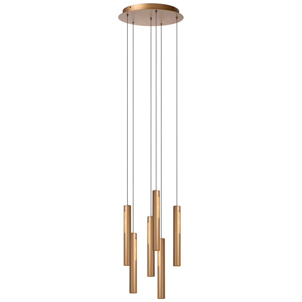 Premium by Lucide Design hanglampGriffith 6-lichts brons - 24403/42/04
