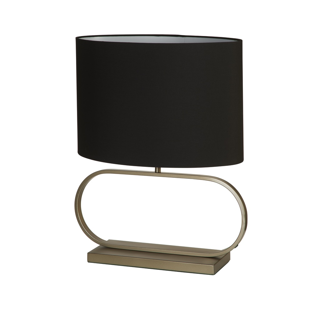 Searchlight TafellampSleek brons met zwarte kap - EU92102BK