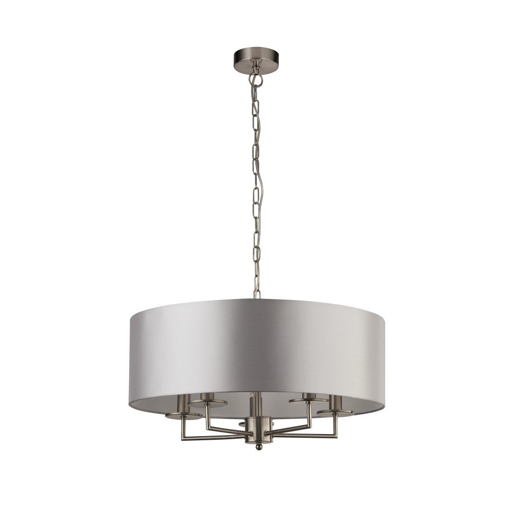 Searchlight Hanglamp met kap Knightsbridge Ø 55cm - 4785-5SS