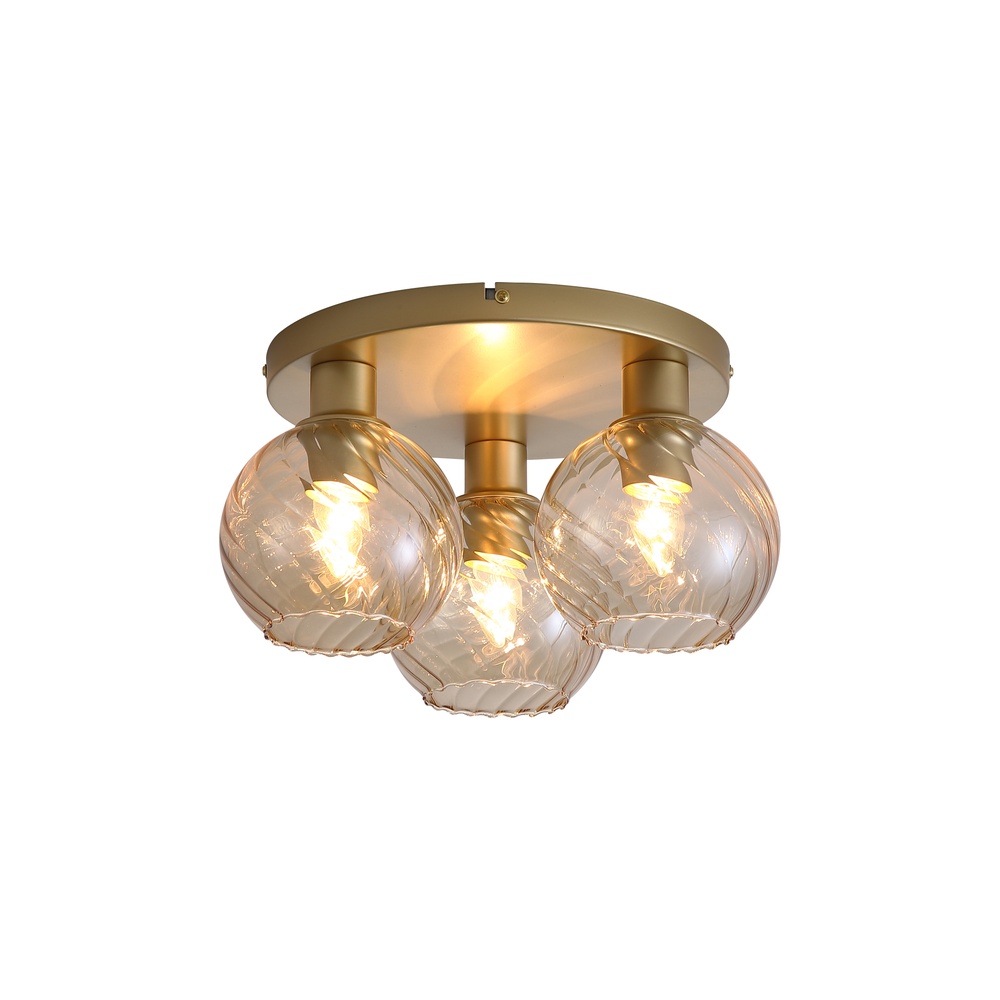 Searchlight Plafondlamp Radiance 3-lichts goud - 44521CP
