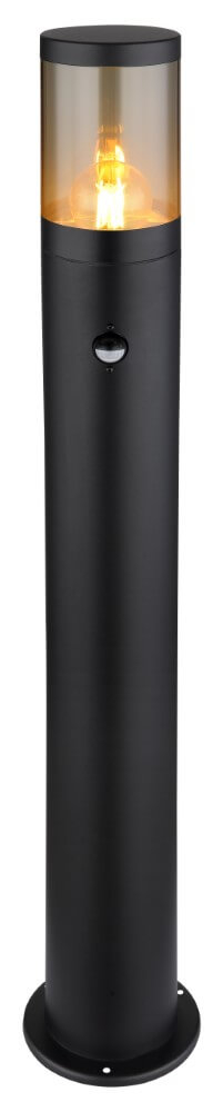 Globo Zwarte terraslamp Xeloo 80 cm - met sensor - 32016BSS