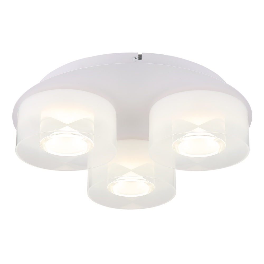 Globo Design plafondlampBelinda 3-lichts wit - 16024-3DW