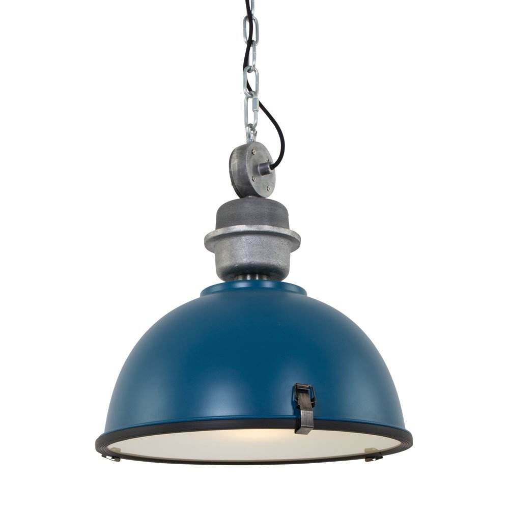 Steinhauer HanglampBikkel blauw met metaalgrijs - 7586PE