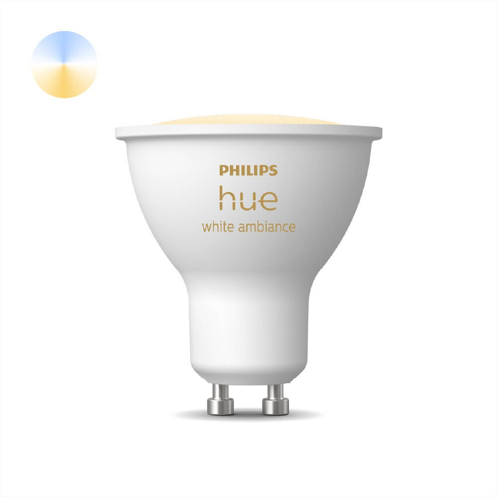 Philips LichtbronHue GU10 - 4,2W - White Ambiance - 929003666701 afbeelding