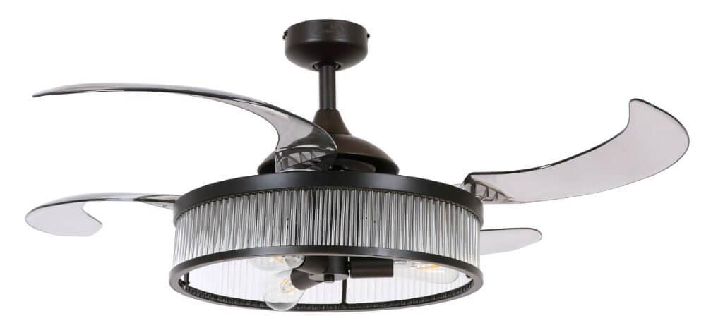 Beacon Zwarte plafondventilator Fanway Corbelle Ø 122cm - 212928