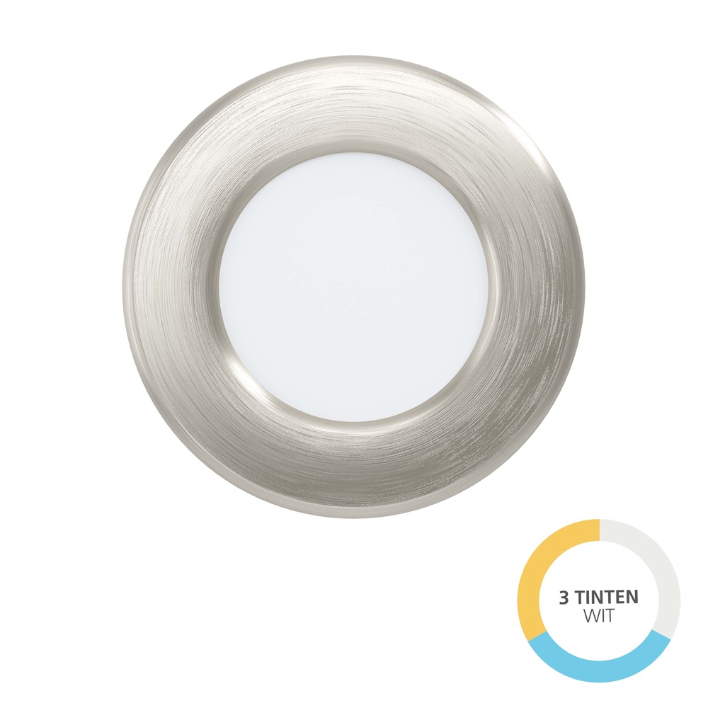 Eglo InbouwspotFueva 6 rond - rvs - Ø 8,8cm - 901404