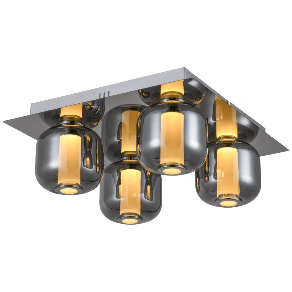 Brilliant Design plafondlampRafa met smoke glas - G97177/93