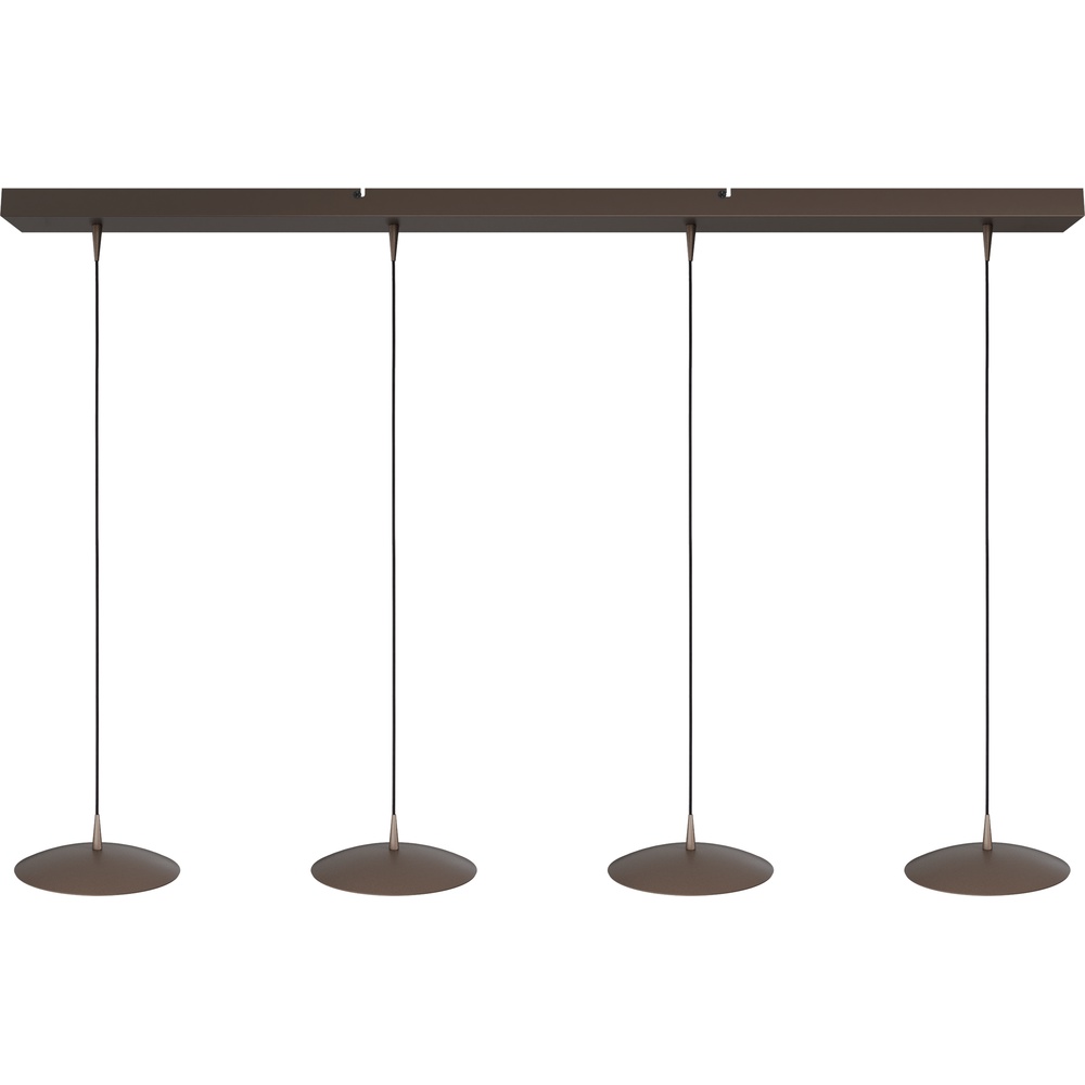 Masterlight 4-lichts hanglamp Scala 130cm cacao bruin Ø 20cm - 2191-15-15-130-4-20
