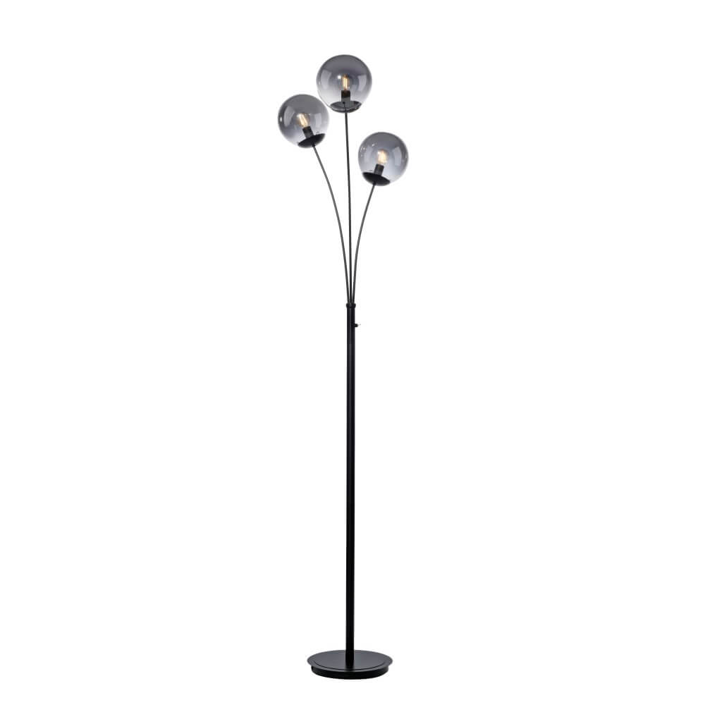 Just Light Zwarte vloerlampBig Widow 3-lichts - 14603-18