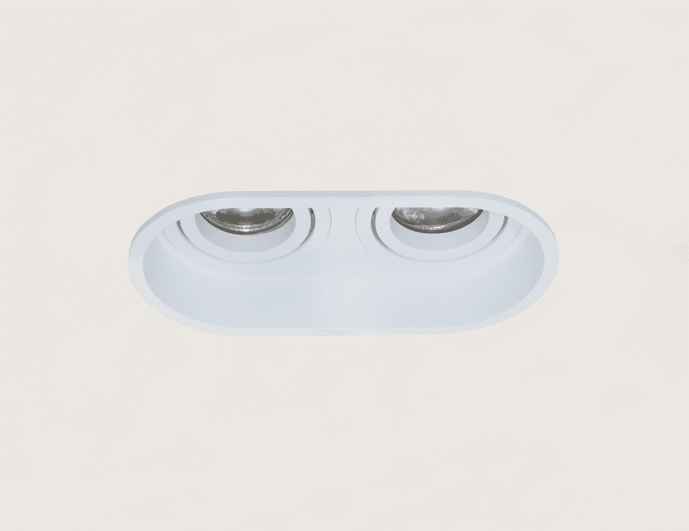 Artdelight Dubbele inbouwspot Rex wit - DL 880-2 WI