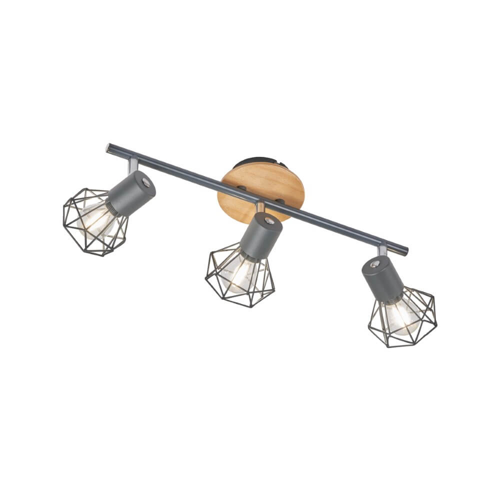 Fischer & Honsel 3-lichts plafondlampRan zwart - 21387