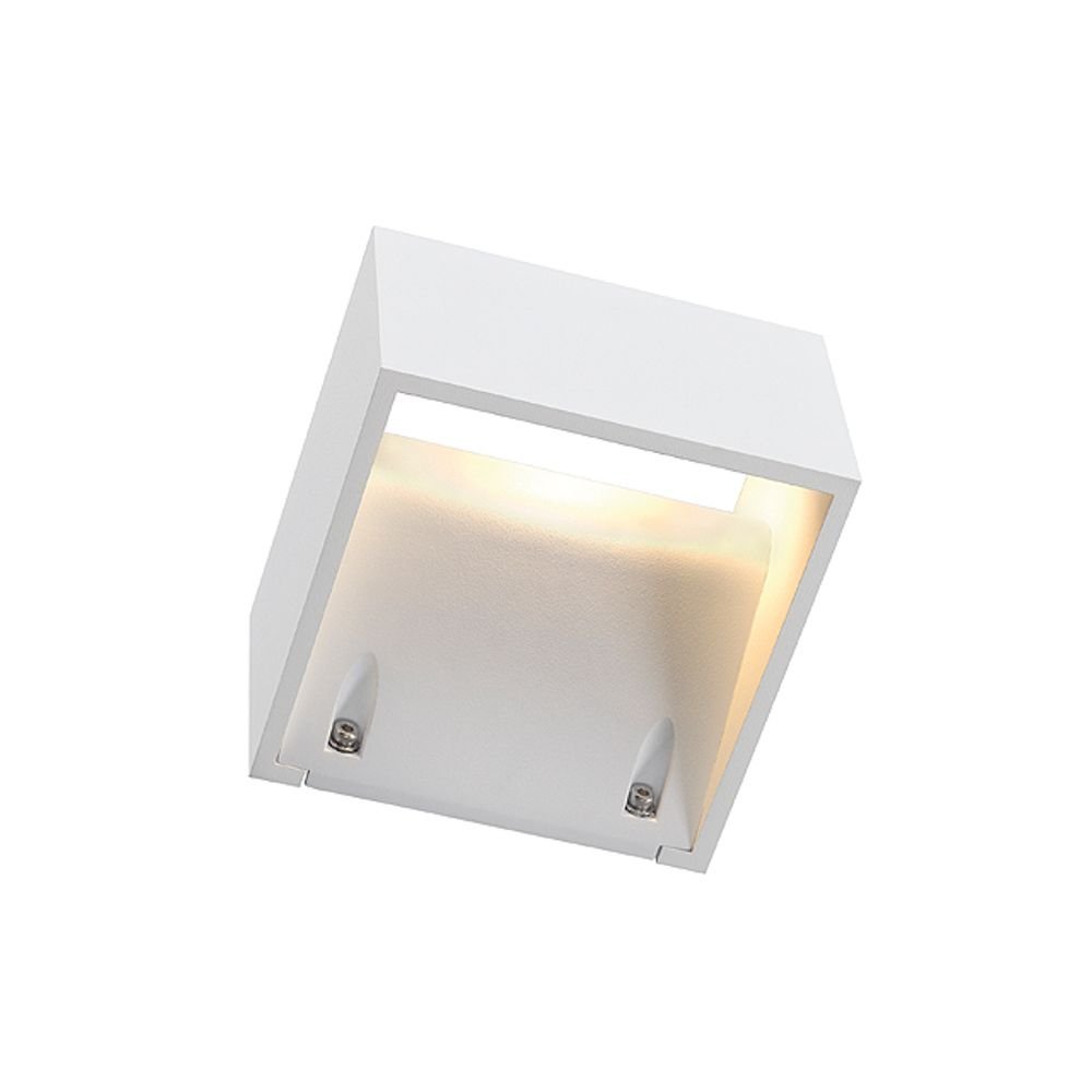 SLV Hoekige buitenlamp Logs Wall Up - Down wit - 232101