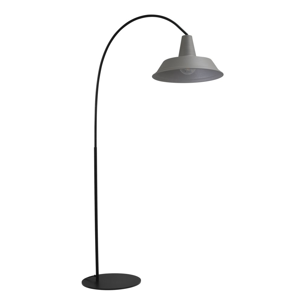 Masterlight Retro vloerlampIndustria 186 zwart met grijze kap - 1547-05-00-00