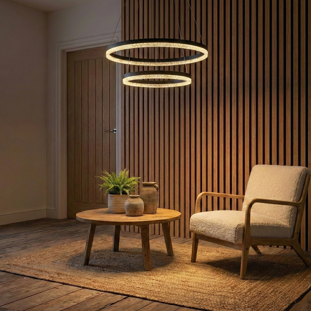 Lyora HanglampAdria zwart Ø 60cm double - 110436