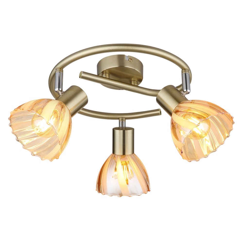 Globo Plafondlamp 3-lichts Zachery goud - 54315M-3