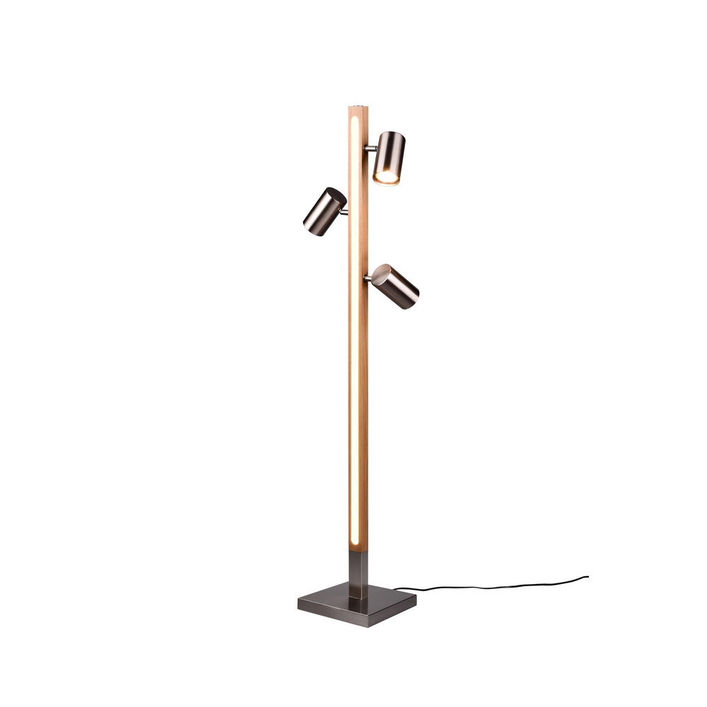 Trio Design vloerlampMarley nikkel - 412510407