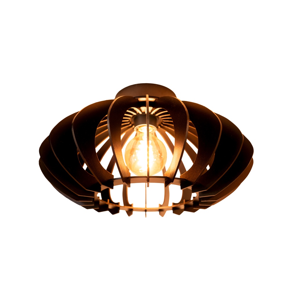 Eglo Houten plafondlamp Cossano 3 zwart - Ø 45cm - 901001