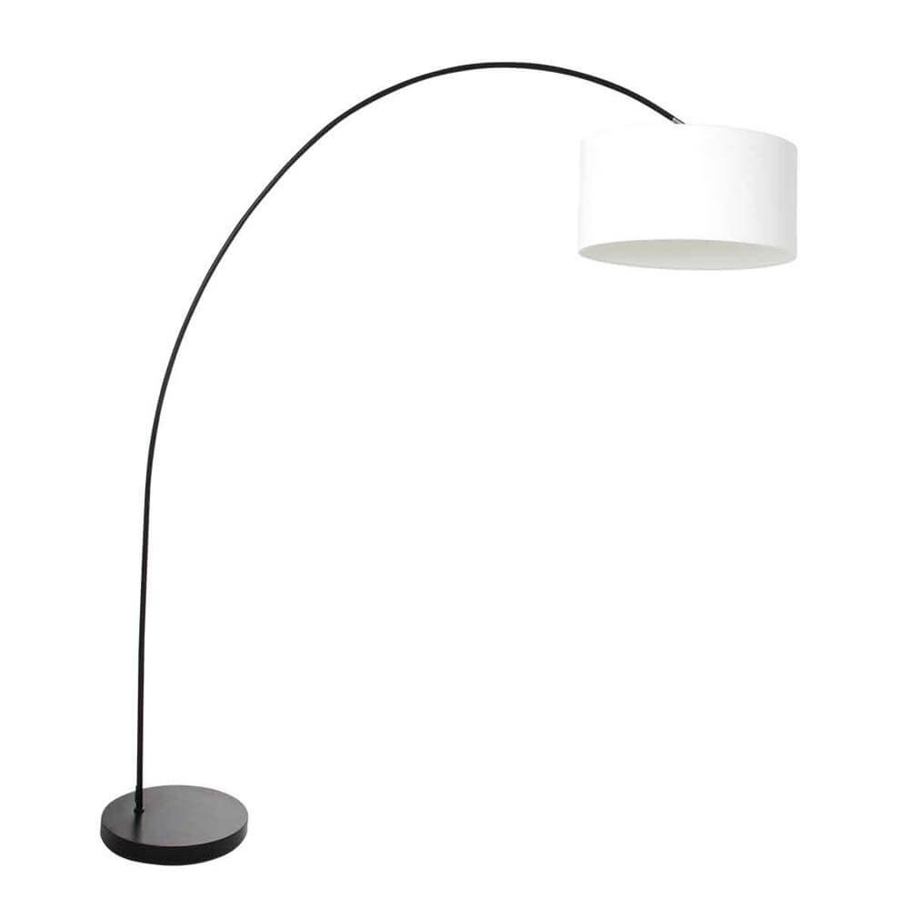 Steinhauer BooglampSolva zwart met kap wit - 3897ZW