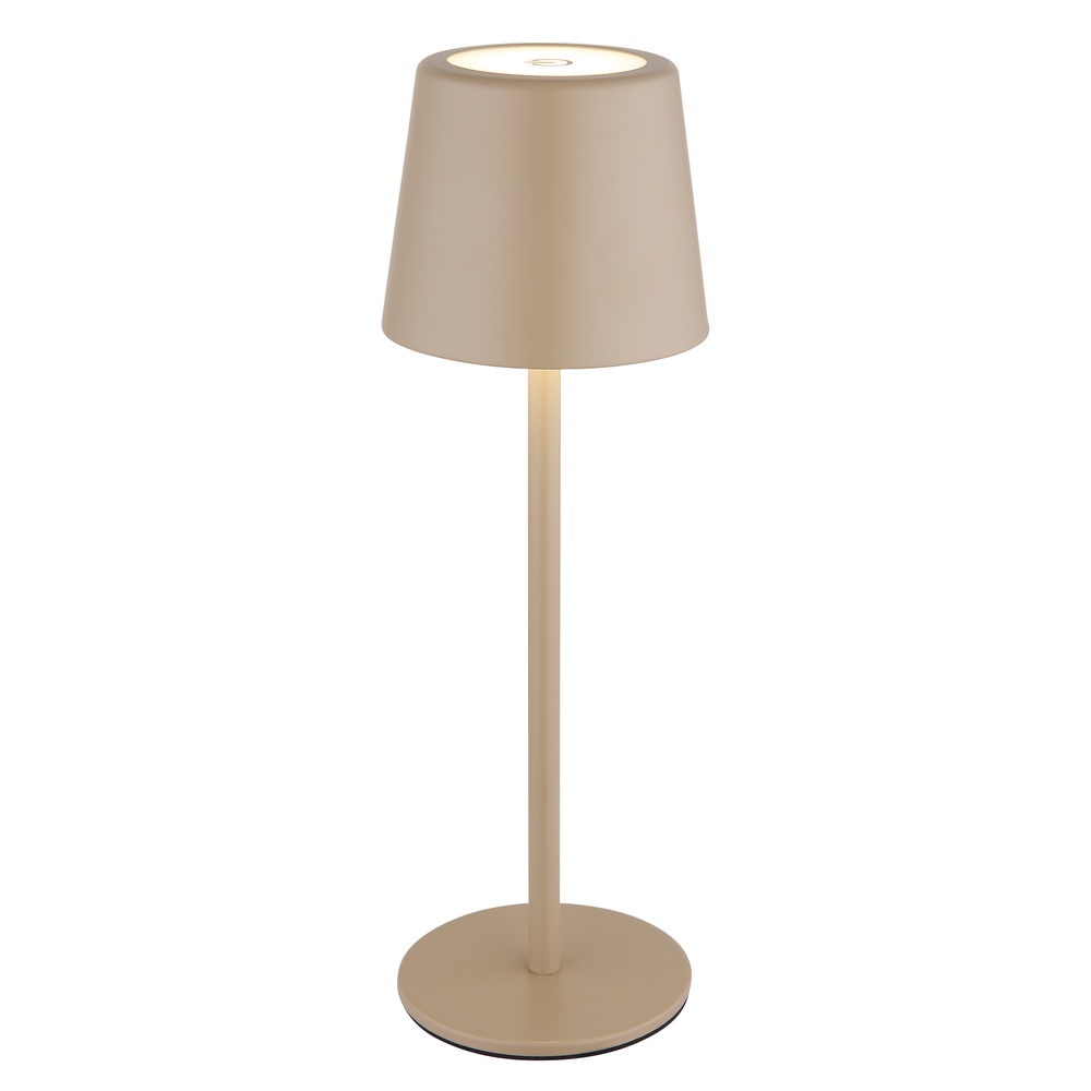 Globo Moderne tafellampVancouver zand bruin oplaadbaar - 58482S