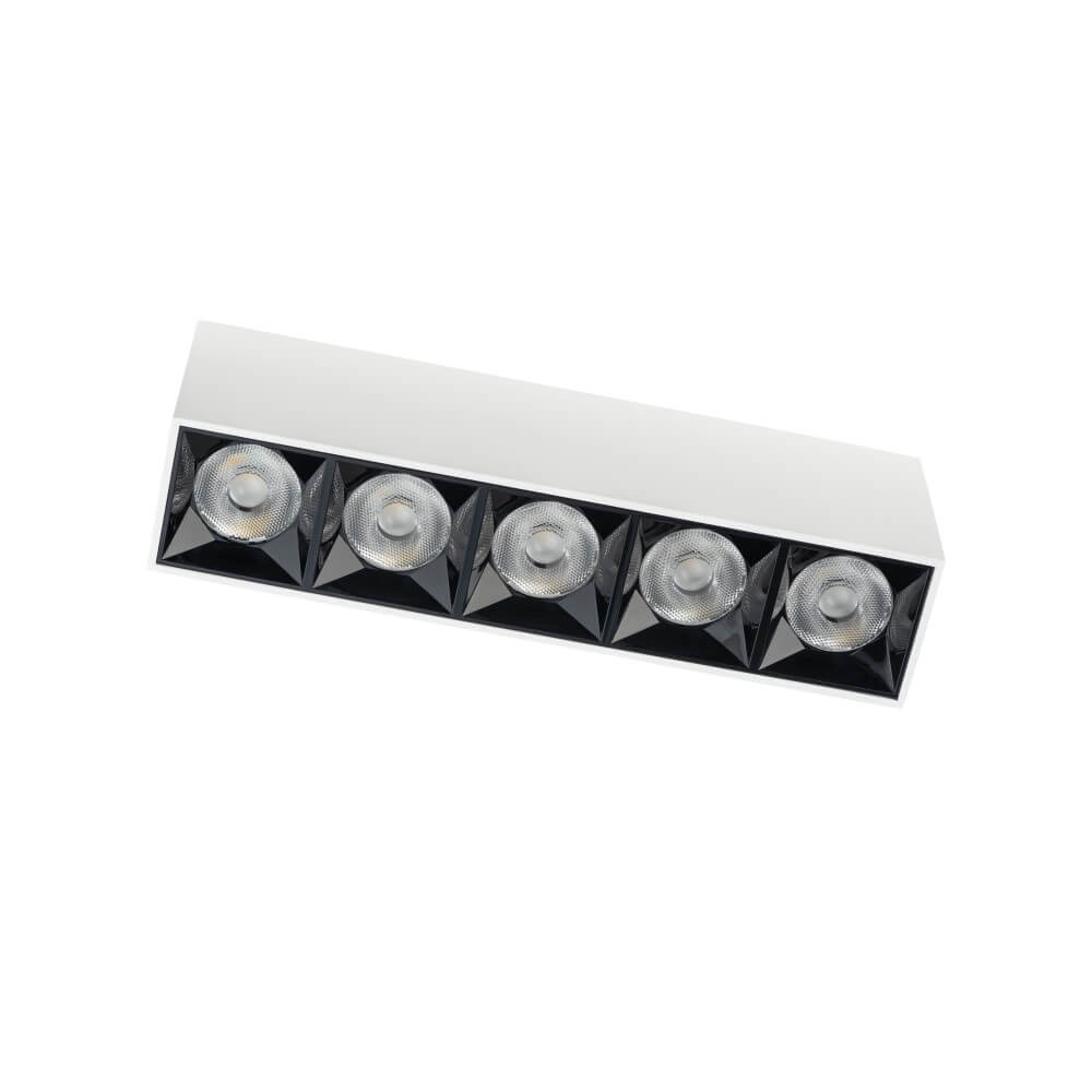 Lyora Witte opbouwspotMidi Led 5x1 leds - 3000K - 10048