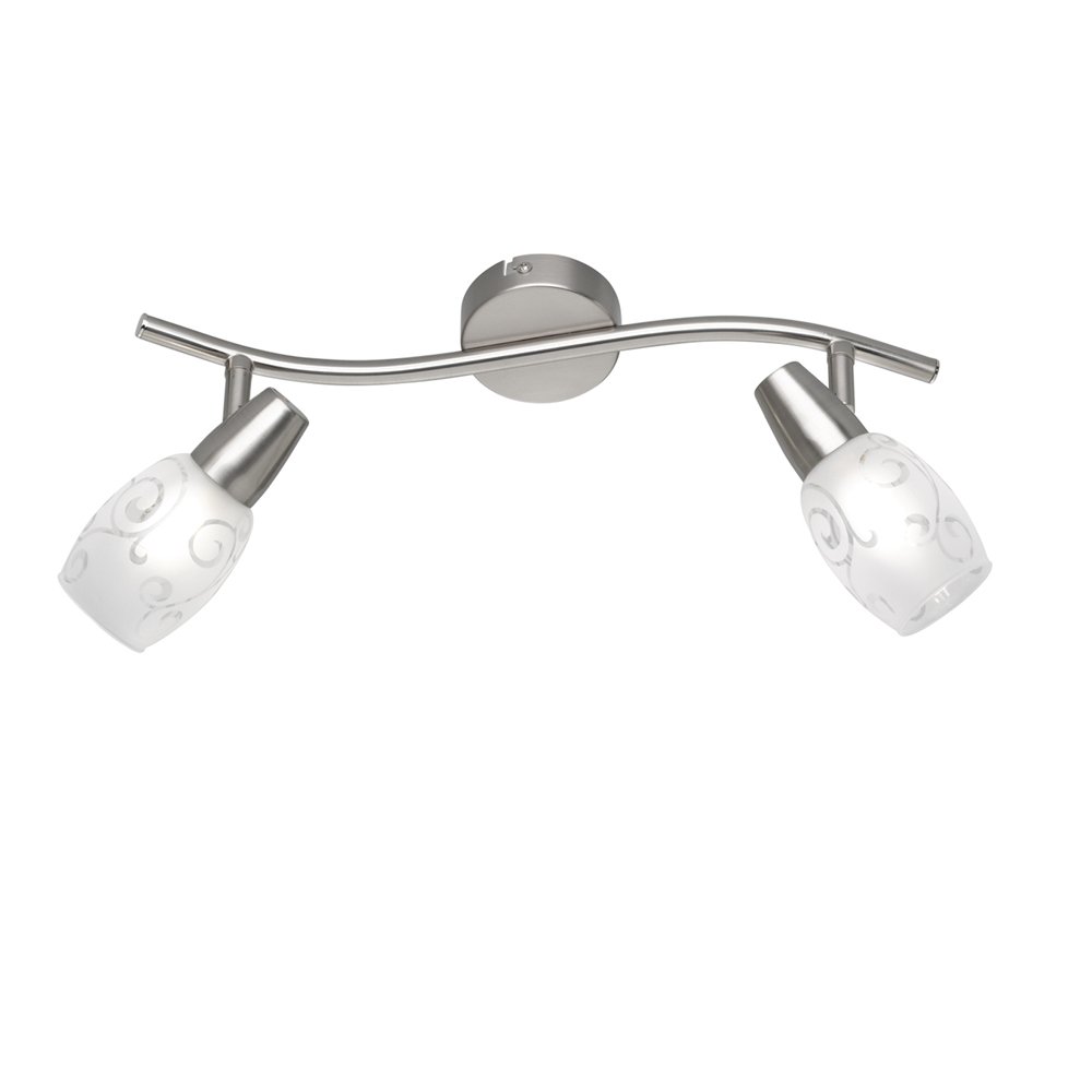 Trio PlafondlampColmar 2-lichts nikkel mat - R80022007