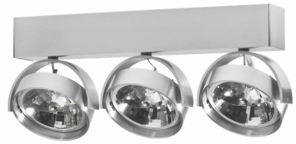 Artdelight 12 volt opbouwspotDutchess 3-lichts, grijs - QR 0003 ALU afbeelding