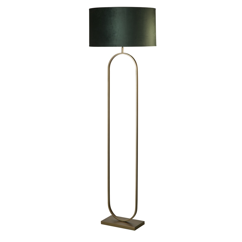 Searchlight VloerlampModish brons met groene kap - EU95102GR