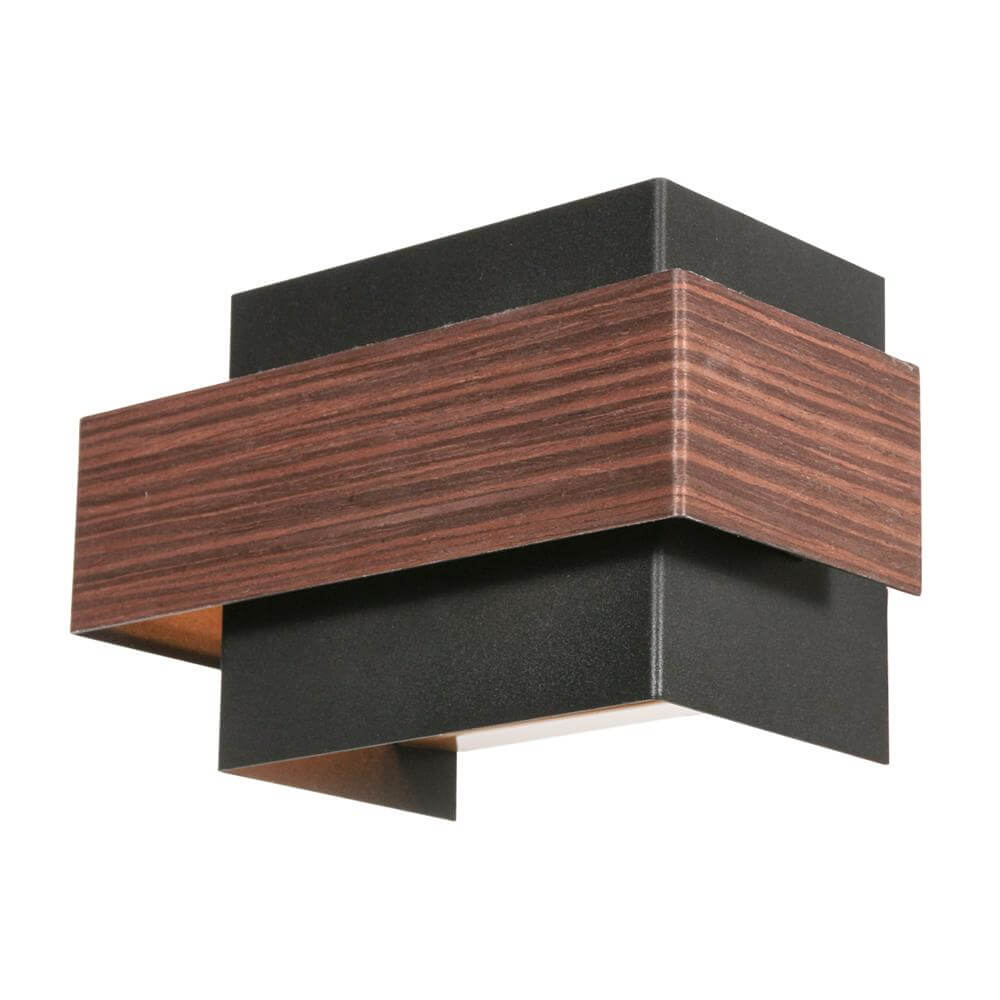 Steinhauer WandlampMuro zwart met hout M - 3368E