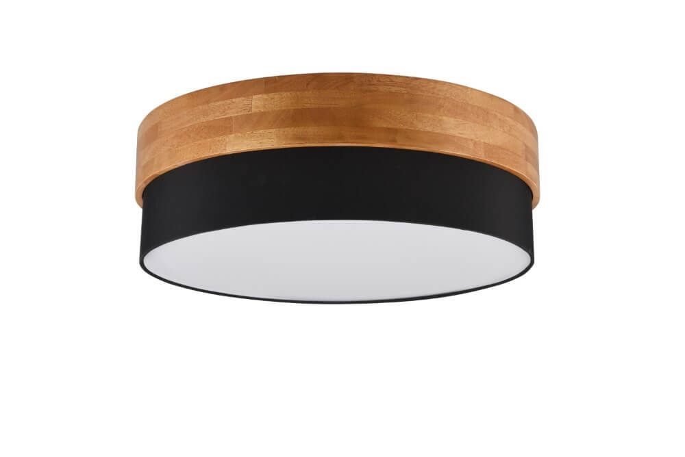 Trio Ø 50cm plafondlampSeasons hout met zwart - 611500302