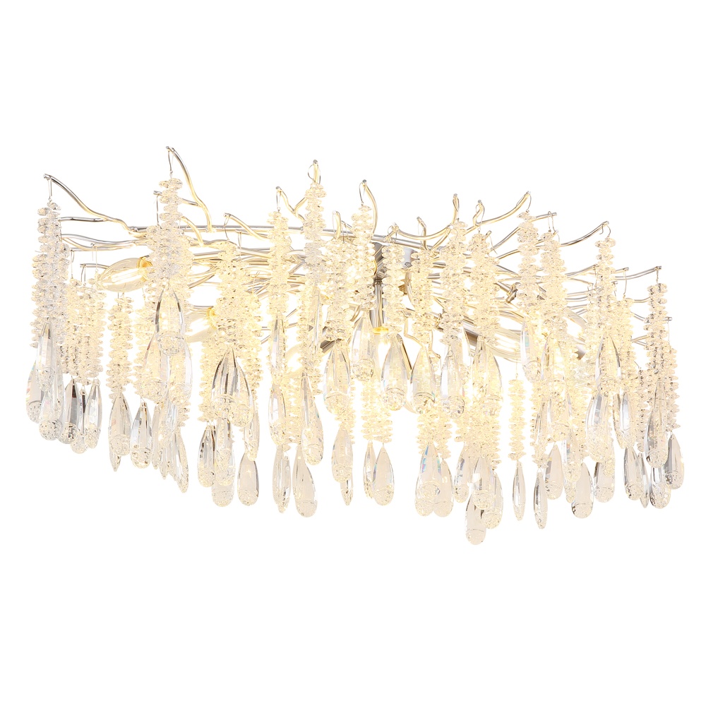 Globo Plafondlamp Kinga zilvergrijs 100cm - 64141D1