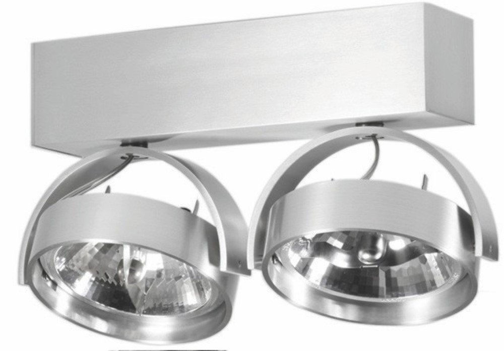 Artdelight 12 volt opbouwspotDutchess 2-lichts - QR 0002 ALU afbeelding