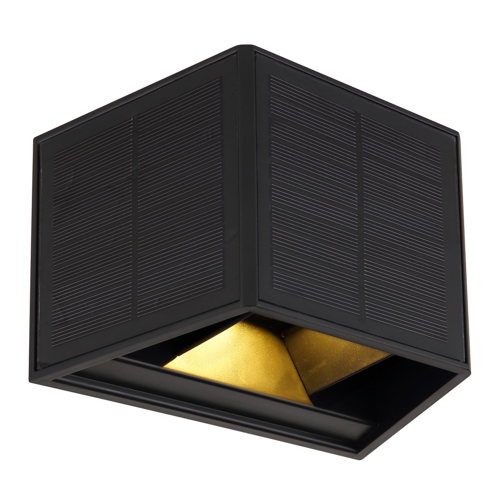 Globo Solar wandlamp Helion zwart - 36495