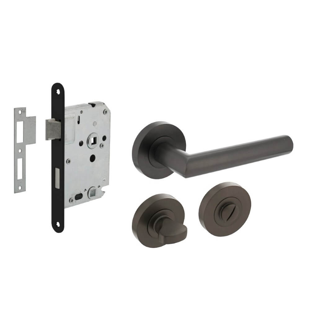 Intersteel Compleet deurklinksetBastian antraciet toilet - 0029.169399