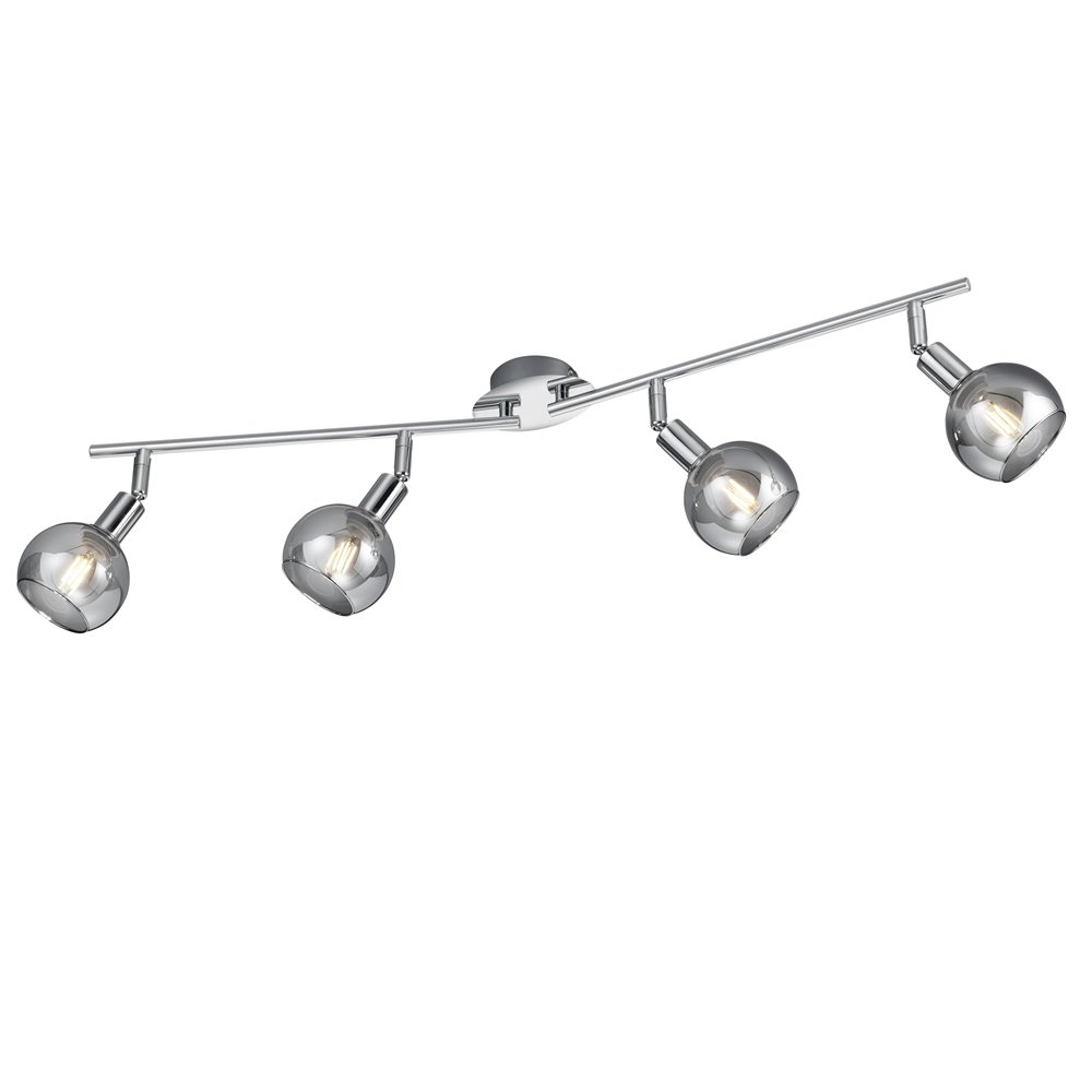 Trio Plafondlamp Chroom Brest 4-lichts verstelbaar - R80594006