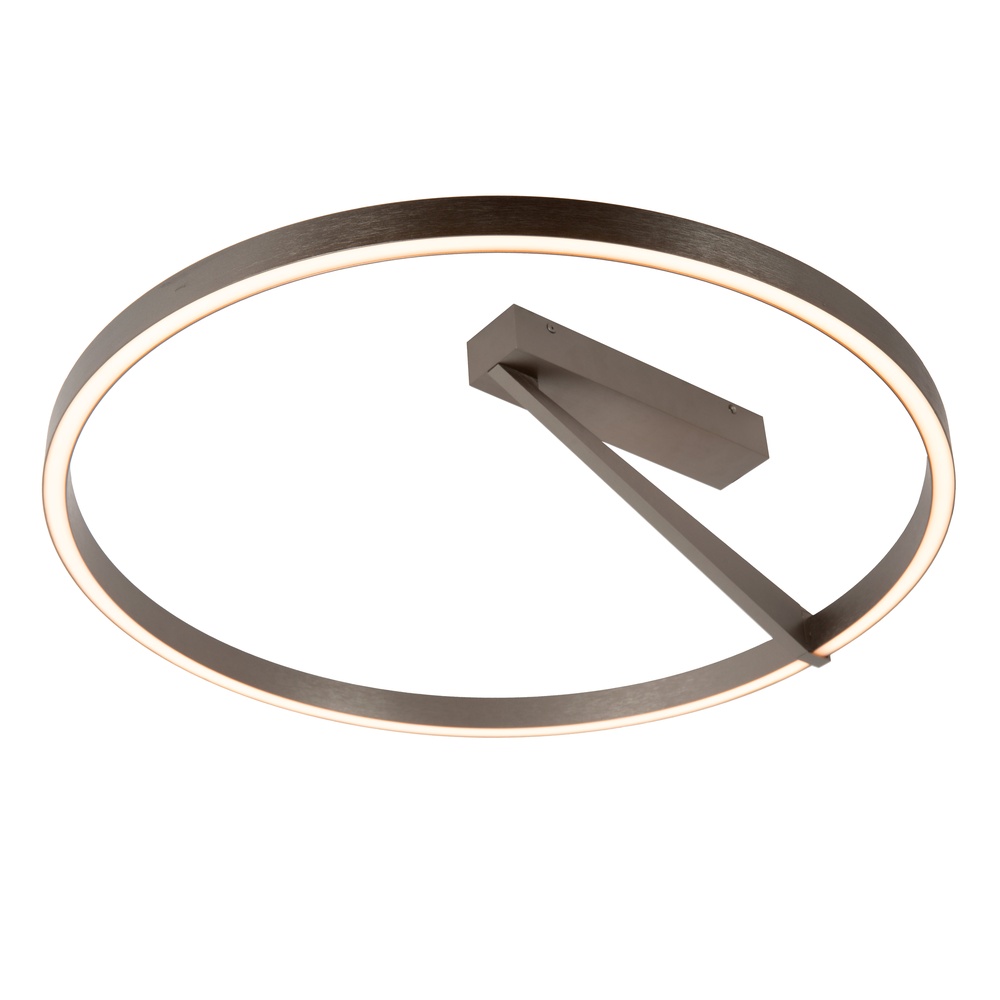 Premium by Lucide Design plafondlampApplause Ø 60cm - geborsteld staal - met afstandsbediening - 23100/60/15