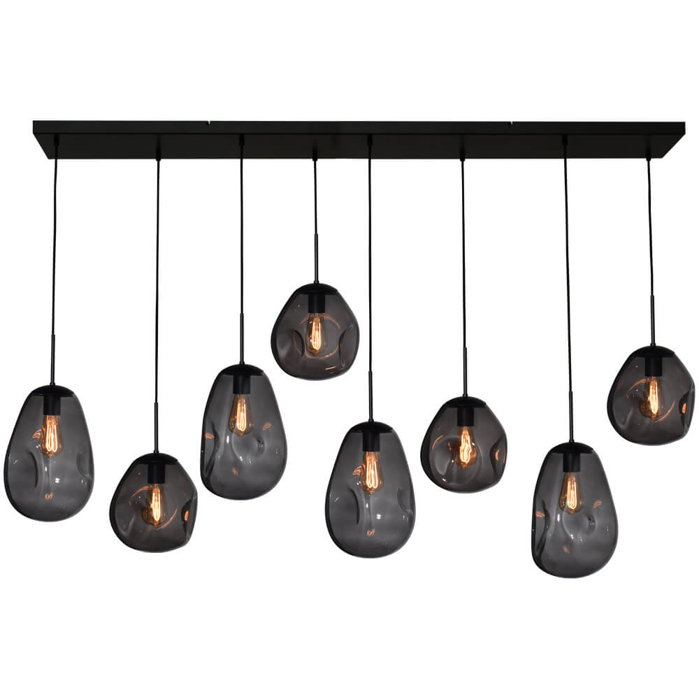 Masterlight HanglampLava 8x smoke glas - 2761-05-160-25-80512