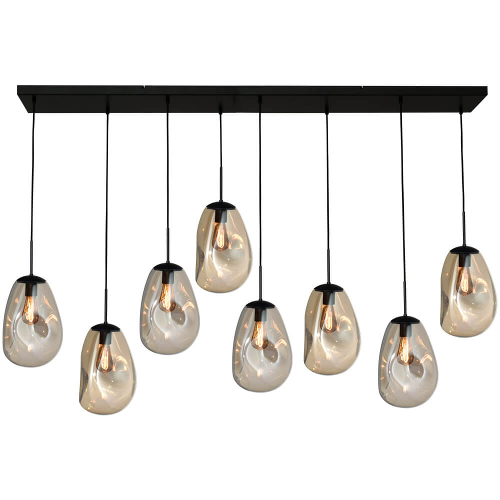 Masterlight HanglampLava 8x goud glas Ø 22,5cm - 2761-05-160-25-80260