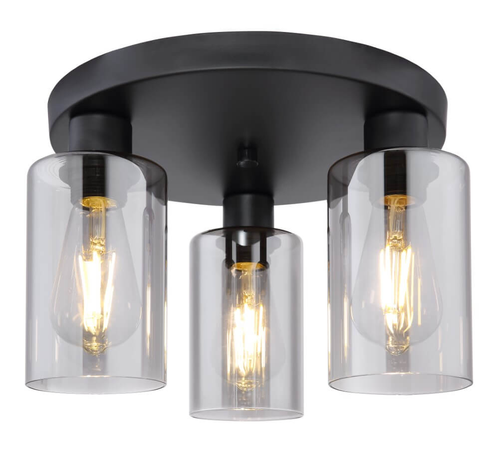 Globo Plafondlamp Hadera met smoke glas - 15465-3D