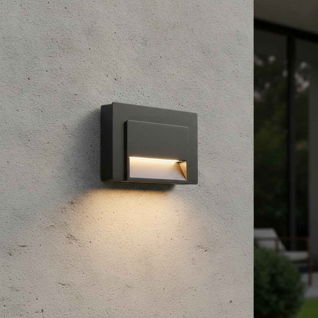 Lyora Wandlamp Luton rechthoek 12,5cm grijs - 109063