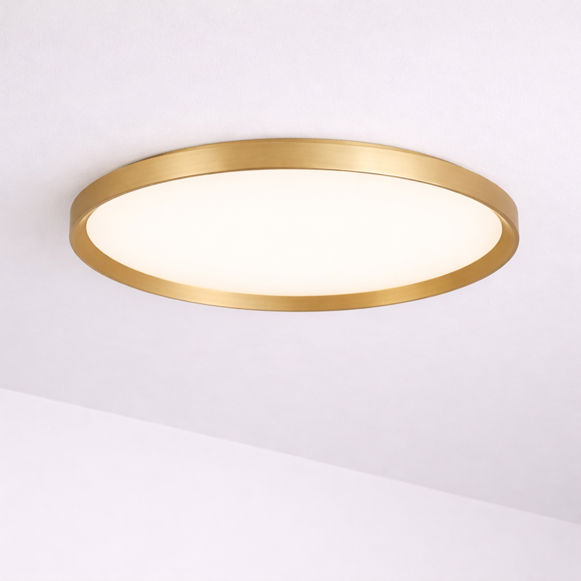 Lyora Strakke plafonnierePrisma goud Ø 35cm - 510645
