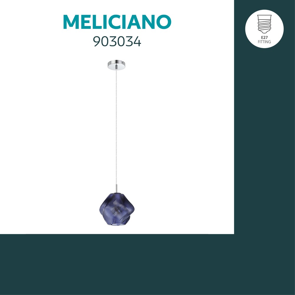 Hanglamp design Vicenne blauw Eglo 9008606405220