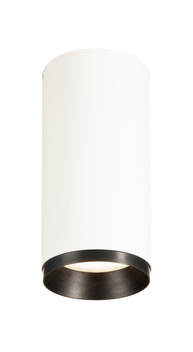 SLV OpbouwspotNuminos M cilinder wit/zwart 4000K - 60gr - 1004240