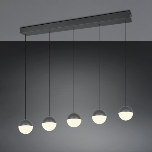 Trio 5-lichts hanglampSenta antraciet - R33555142
