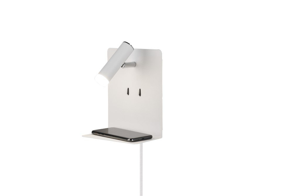 Trio Wand lamp Element met schapje mat wit - 222570231