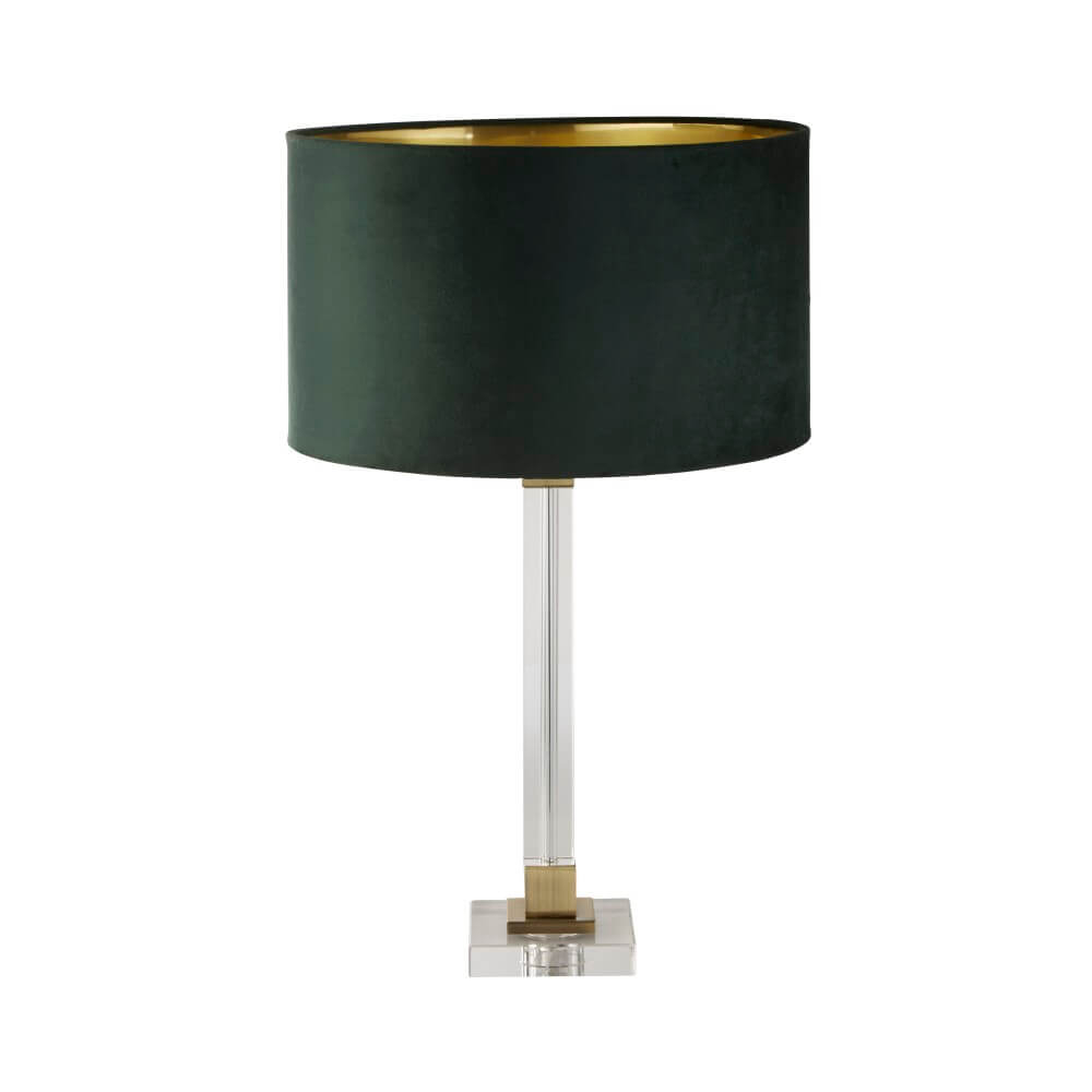 Searchlight Design tafellamp Scarborough goud met groene kap - EU67522GR