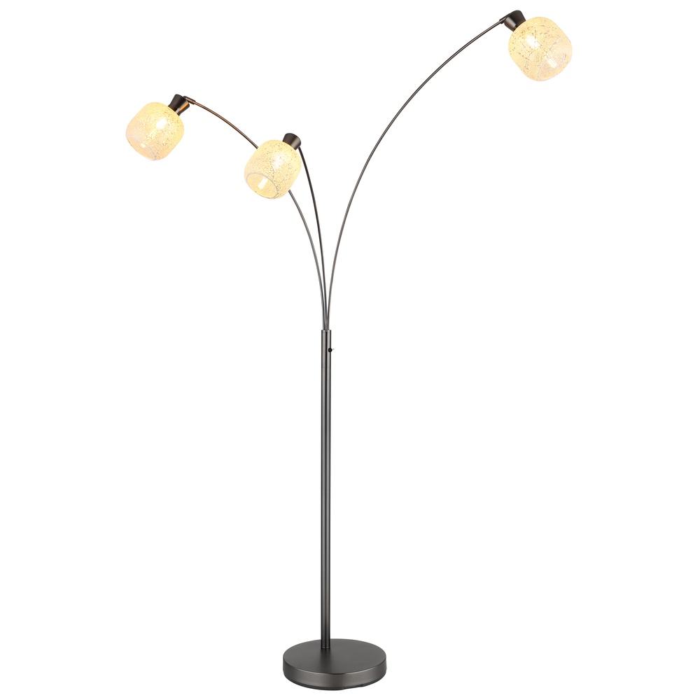 Globo 3-licht vloerlampBrokana gunmetal - 15945-3S