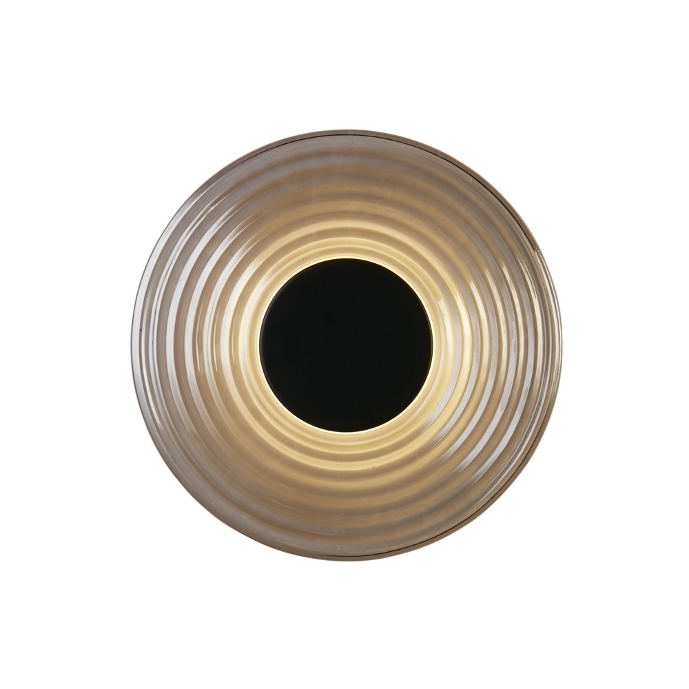 Searchlight Wandlamp Cleo zwart en smoke glas - 32210SM